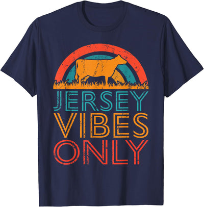 Women Cow Vibes Only Cow Breeder Jersey Cattle Farmer T-Shirt