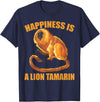 Happiness Is A Golden Lion Tamarin Tees Co. Glück ist ein Goldener Löwe Tamarin Monkeys Zoo Keeper T-Shirt - Navy Blue