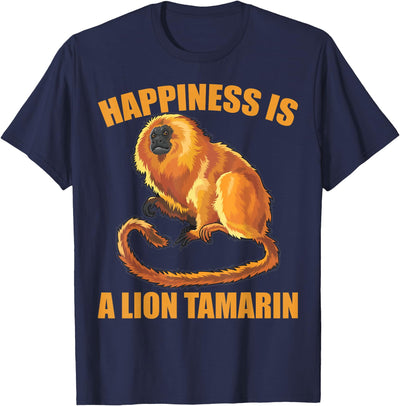 Glück ist ein Goldener Löwe Tamarin Monkeys Zoo Keeper T-Shirt