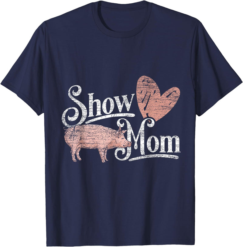 Azienda Agricola Maiale Shirt Pig Gift Idea Show Mom Pig T-Shirt - Navy Blue
