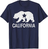 California Bear Souvenirs California State Flag Republic Of California T-Shirt - Navy Blue