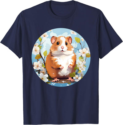 Cool Spring Flowers with Hamster for Season Lovers T-Shirt