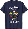 Cute Cow Herder Lady Animal Farm Lover Designs Funny Hanging with My Heifers Gift for Women Cow Farmer Girl T-Shirt - Navy
