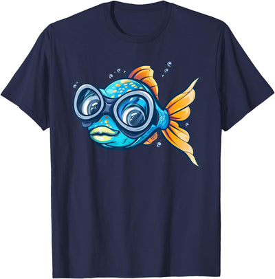 Funny Fish Face Outfit for Summer and Fishes Lovers T-Shirt