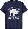 We Are Wildlife The Great White Buffalo T-Shirt Native American Inspired T-Shirt - Navy Blue