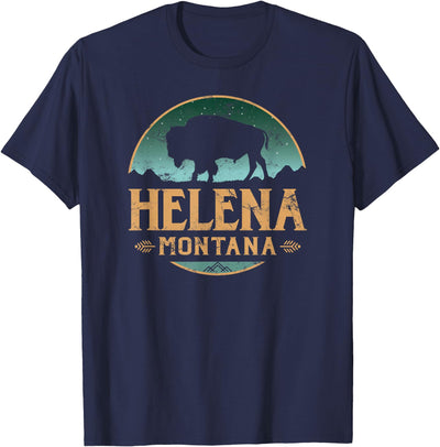 Cow Montana Wild West Helena Montana Mt Buffalo Bison T-Shirt