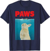 Paws Bunny Funny Parody Rabbit Lover Gifts T-Shirt in Navy Blue