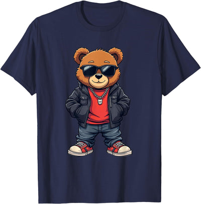 Cool Teddy Bear Graphic Men Women Boy Girl Kids T-Shirt