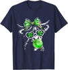 Funny St Patrick’s Day Shamrock Irish Cow Lover Coquette Highland Cow St Patrick’s Day Lucky Irish Cow Lover T-Shirt - Navy
