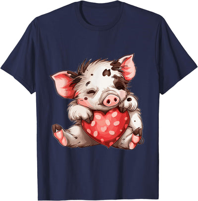 Kune Pig Heart Kunekune for Women Girl T-Shirt