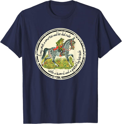 Brown County General Frog Went a Courtin Riding Horse with Sword Folk Tale T-Shirt