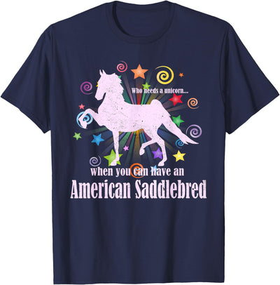 Saddlebred Horse T-Shirts Unicorn Myths And Legends American Saddlebred Horse T-Shirt