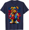 Magical and Funny Teddy Bear lover Gifts Hip Hop Teddy Bear Rap Music T-Shirt - Navy Blue