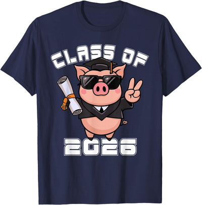 Peace Sign Hand Pig Class of 2026 Graduation T-Shirt