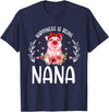 Mother's Day Matching Family Happiness Is Being A Nana Cute Pig T-Shirt - Navy Blue