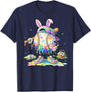 Dripping Tie Dye Rabbit Baseball Easter Bunny Men Boy Kid T-Shirt in Navy Blue