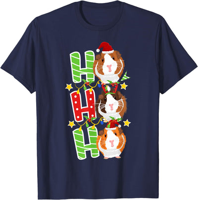 Santa Christmas Guinea Pig Lover Owner Stuff Piggy Cavy T-Shirt
