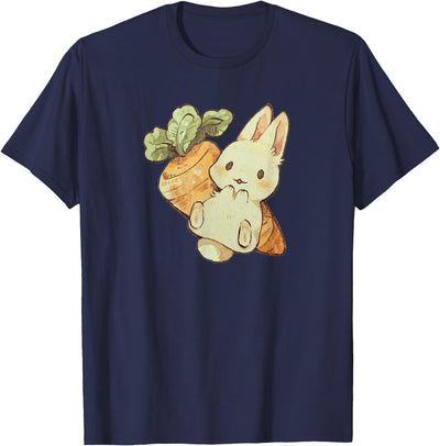 Kawaii Bunny Hugging a Giant Carrot Hoodie