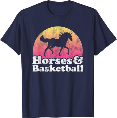Horses and Basketball Apparel Co Horse and Basketball Women or Girls Horses T-Shirt