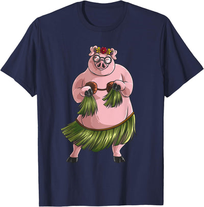 Cool Hawaiian Luau Pig | Funny Boar Lover Hula Dancing Gift T-Shirt