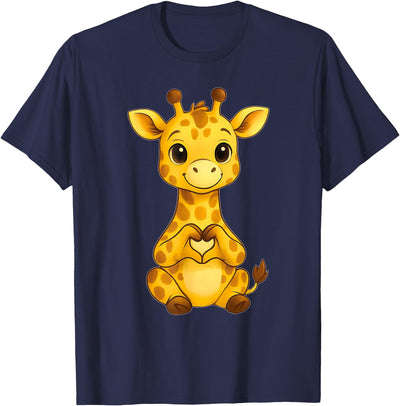 Giraffe with heart | Cute giraffe with heart symbol T-Shirt