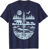 Polar Bear Arctic Tundra Wildlife Nature Lover Polar Bear Arctic Wilderness Nature Scene Wildlife Lover T-Shirt - Navy Blue