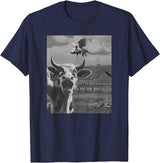 When Pigs Fly Pig Lover Designs Apparel Gifts Cow Selfie With Flying Pigs Fly Funny Gift for Men Women Kid T-Shirt - Navy Blue