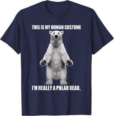 This Is My Human Costume I'm Really A Polar Bear Halloween T-Shirt