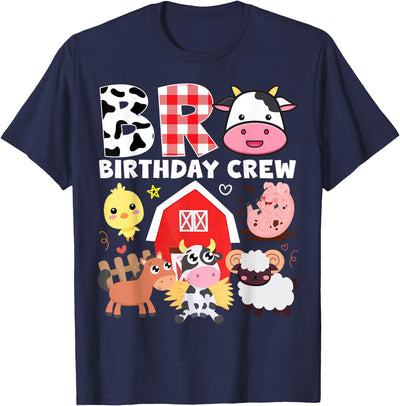 Cow Bro Birthday Farm Theme Animals Kids Birthday Party T-Shirt