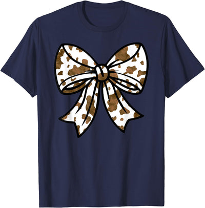 Highland Cattle Corner Messy Bun Life Hair Glasses Cow Brown T-Shirt