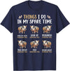 Pig Things I Do In My Spare Time Animal Lovers Thing I Do In My Spare Time Kunekune Pig Farm Animal Lovers T-Shirt - Navy Blue