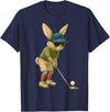 Easter Golf Bunny Rabbit Golfer Golf Player Dad Men Boys T-Shirt in Navy Blue