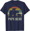 Bear Cubs Family Matching Gifts & Shirts Clothing Funny Papa Bear Shirts, Cub 2 Kids Fathers Day Grandpa T-Shirt - Navy Blue