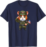 Funny Guinea Pig Gifts Guinea Pig Army Pet Funny Military T-Shirt - Navy Blue