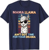 Mama Llama Designs Mama Llama Mom Funny Saying Cute Design For Men Women Kids T-Shirt - Navy Blue