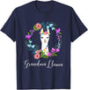ALPACA FANS, LAMA LOVERS DESIGNS Cute Grandma Llama for Alpaca Fans T-Shirt - Navy Blue
