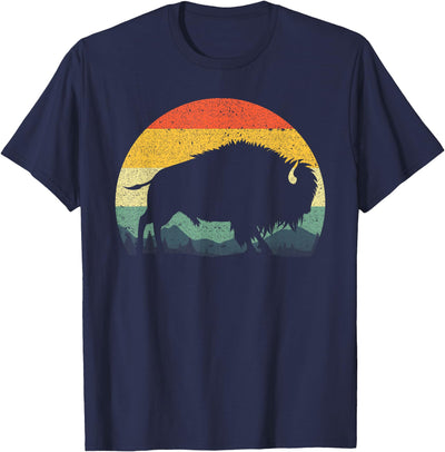 Cow Cool Bison Design Women Kids Buffalo Bison Lovers T-Shirt
