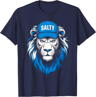 Blue Lions Salty Wearing Hat Salty Cool Lions Strong Lions T-Shirt