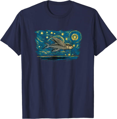Retro Vintage Style Flying Fish T-Shirt