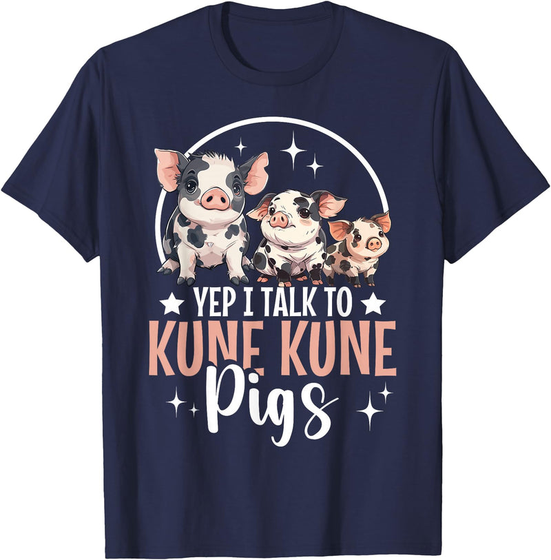Kune Kune Pig Accessories & KuneKune Clothes Kune Kune Pig Essentials Kunekune Pig Lover Kune Kune Mom T-Shirt - Navy Blue