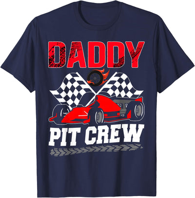 Pit Crew Birthday Boy Funny Party Family Daddy Pit Crew Racing Family Race Car Birthday Boy T-Shirt