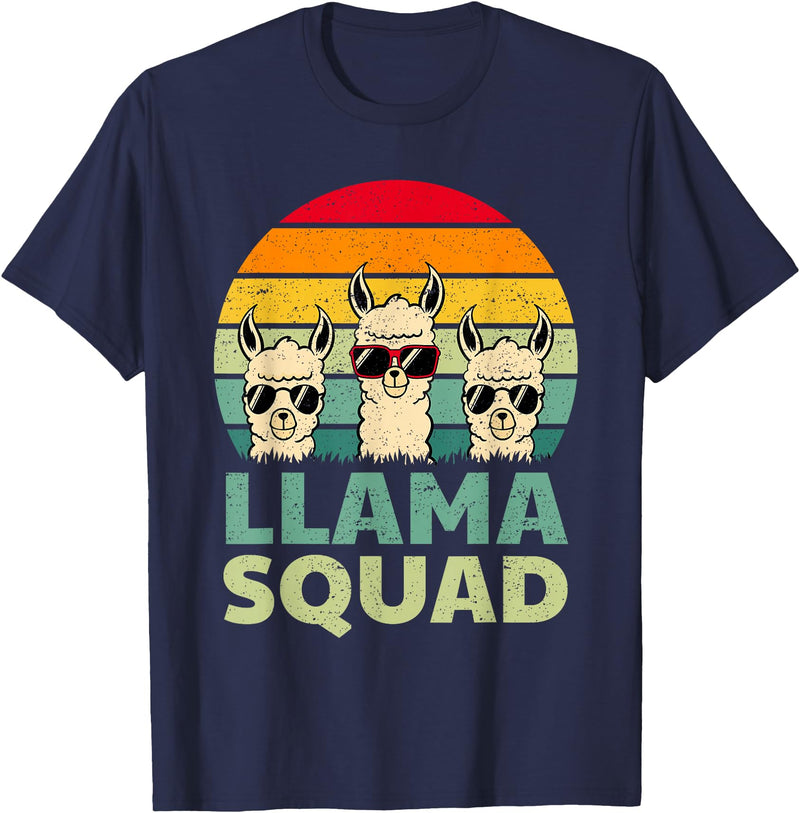 Funny Llama Gift Llama Lover Accessories & Stuff Funny Llama Design for Men Women Llama Alpaca Farm Animal T-Shirt - Navy Blue