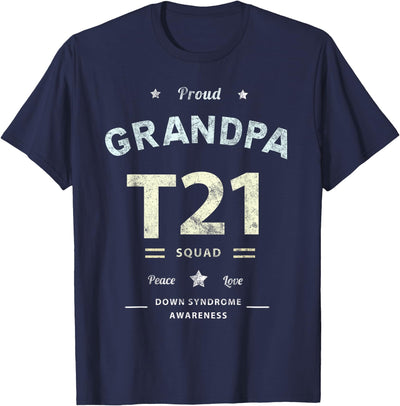 Proud Grandpa T21 Squad Down Syndrome Tee