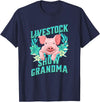 Showing Cattle & Pigs T-Shirts And Apparel Livestock Show Grandma - We Show Pigs at the Fair T-Shirt - Navy Blue