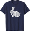 Love Bunny Rabbit Lover Animal Pet Owner Easter Gift T-Shirt in Navy Blue