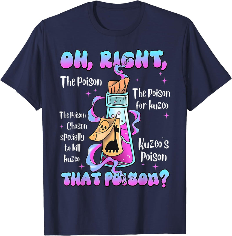 Funny Drink Me Poison Halloween Costume Vintage Oh Right That Poison Llama Halloween T-Shirt - Navy Blue
