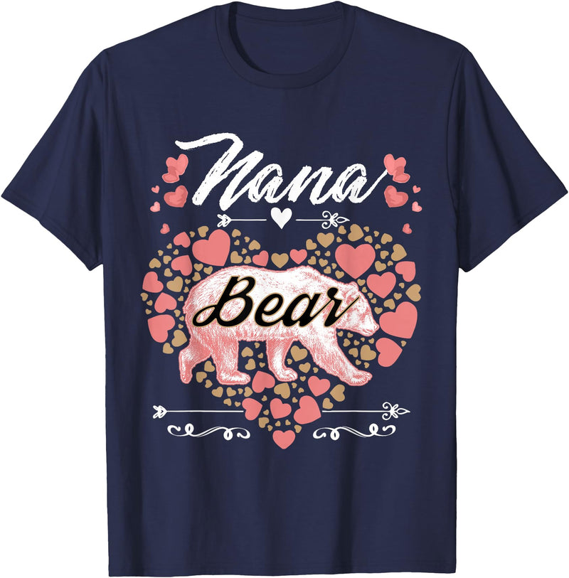 Nana Bear Shirt Designs and Gift Ideas for Grandma Nana Bear Shirt for Women - Cute Mother's Day and Birthday T-Shirt - Navy Blue