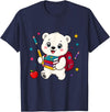 HyggeGoods Cute Polar Bear Back to School Kids Teacher Student T-Shirt - Navy Blue