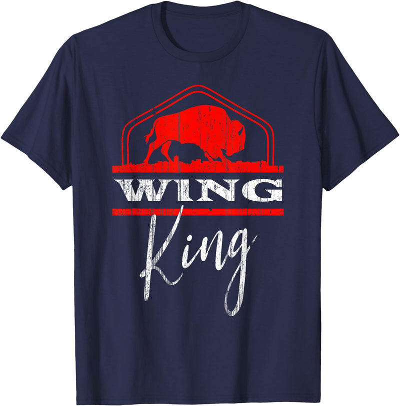 Nickel City Tailgate Gear Buffalo Wing King Legend T-Shirt - Navy Blue
