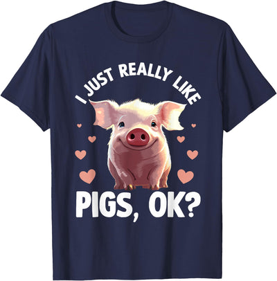Funny Pig Design For Men Women Kids Animal Farmer Pig Lovers T-Shirt